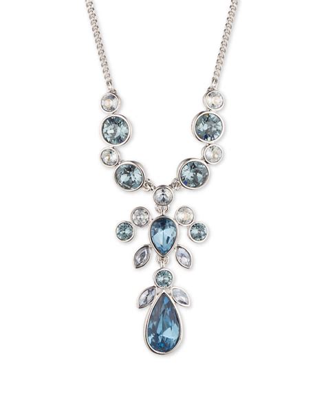 givenchy necklace blue crystal|givenchy necklace and earring set.